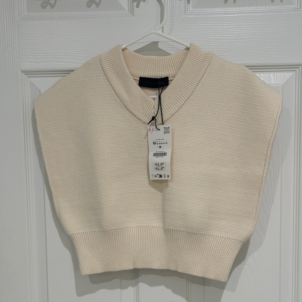 Zara Cream Women's Sweater Vest